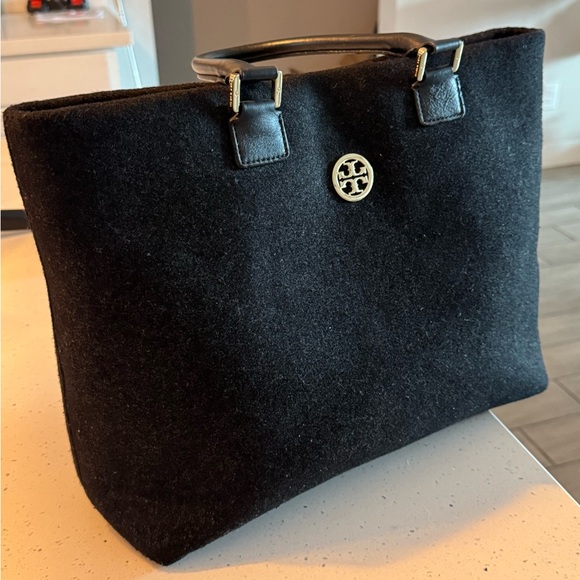 Tory Burch Handbags - ‼️Final price‼️Tory Burch Dark Gray Ella Felt Wool Tote